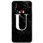 MRCİLETİSİM mrc2606 Siyah Mermer Desenli Ü Harfi Kılıf Baskılı Kapak 5D Tam Kaplayan Cam Samsung Galaxy A10s ile uyumlu