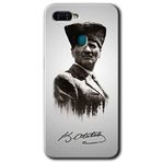 MRCİLETİSİM (mrc29769) Mustafa Kemal Atatürk Kılıf HD Desen Baskılı Arka Kapak Oppo A12 ile uyumlu