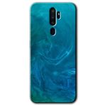 MRCİLETİSİM (mrc34821) Mavi Aura Kılıf HD Desen Baskılı Arka Kapak Oppo A5 2020 ile uyumlu
