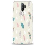 MRCİLETİSİM (mrc4039) Tam Ekran Koruyucu Kılıf HD Baskılı Kılıf Tüyler Oppo A9 2020 ile uyumlu