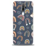 MRCİLETİSİM (mrc4046) Tam Ekran Koruyucu Kılıf HD Baskılı Kılıf Gökyüzü Kalp Oppo A9 2020 ile uyumlu