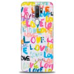 MRCİLETİSİM (mrc4047) Tam Ekran Koruyucu Kılıf HD Baskılı Kılıf Love Love Oppo A9 2020 ile uyumlu