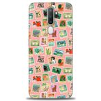 MRCİLETİSİM (mrc4048) Tam Ekran Koruyucu Kılıf HD Baskılı Kılıf Pullar Oppo A9 2020 ile uyumlu