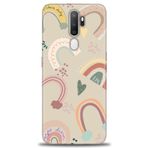 MRCİLETİSİM (mrc4049) Tam Ekran Koruyucu Kılıf HD Baskılı Kılıf Kahve Gökkuşağı Oppo A9 2020 ile uyumlu