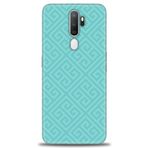 MRCİLETİSİM (mrc4058) Tam Ekran Koruyucu Kılıf HD Baskılı Kılıf Mavi Mozaik Oppo A9 2020 ile uyumlu