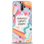 MRCİLETİSİM (mrc4071) Tam Ekran Koruyucu Kılıf HD Baskılı Kılıf Manifest Your Vision Oppo A9 2020 ile uyumlu