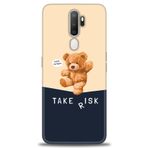 MRCİLETİSİM (mrc4076) Tam Ekran Koruyucu Kılıf HD Baskılı Kılıf Take Risk Oppo A9 2020 ile uyumlu
