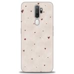 MRCİLETİSİM (mrc4101) Tam Ekran Koruyucu Kılıf HD Baskılı Kılıf Kahve Kalpler Oppo A9 2020 ile uyumlu