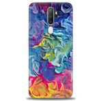 MRCİLETİSİM (mrc4105) Tam Ekran Koruyucu Kılıf HD Baskılı Kılıf Colors Oppo A9 2020 ile uyumlu