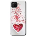 MRCİLETİSİM (mrc41406) Kalpli Şekerleme Kılıf HD Desen Baskılı Arka Kapak+Temperli Cam Oppo A73 ile uyumlu