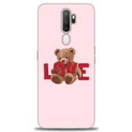 MRCİLETİSİM (mrc4148) Tam Ekran Koruyucu Kılıf HD Baskılı Kılıf Love Bear Oppo A9 2020 ile uyumlu