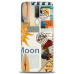 MRCİLETİSİM (mrc4149) Tam Ekran Koruyucu Kılıf HD Baskılı Kılıf Moon Oppo A9 2020 ile uyumlu