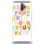 MRCİLETİSİM (mrc4167) Tam Ekran Koruyucu Kılıf HD Baskılı Kılıf Alfabe Oppo A9 2020 ile uyumlu