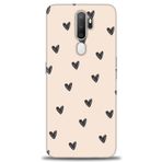 MRCİLETİSİM (mrc4171) Tam Ekran Koruyucu Kılıf HD Baskılı Kılıf Minik Kalpler Oppo A9 2020 ile uyumlu