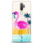 MRCİLETİSİM (mrc4181) Tam Ekran Koruyucu Kılıf HD Baskılı Kılıf Flamingo Oppo A9 2020 ile uyumlu