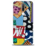 MRCİLETİSİM (mrc4183) Tam Ekran Koruyucu Kılıf HD Baskılı Kılıf Grafiti Oppo A9 2020 ile uyumlu