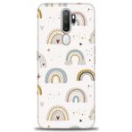 MRCİLETİSİM (mrc4198) Tam Ekran Koruyucu Kılıf HD Baskılı Kılıf Gökkuşağı Oppo A9 2020 ile uyumlu