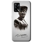 MRCİLETİSİM (mrc42969) Mustafa Kemal Atatürk Kılıf HD Desen Baskılı Arka Kapak Oppo A74 ile uyumlu