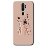 MRCİLETİSİM (mrc43554) Çizim Silüet Kılıf HD Desen Baskılı Arka Kapak+Temperli Cam Oppo A9 2020 ile uyumlu