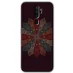 MRCİLETİSİM (mrc43695) Mandala Flower Wal Kılıf HD Desen Baskılı Arka Kapak Oppo A9 2020 ile uyumlu