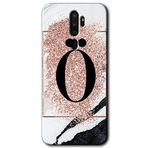 MRCİLETİSİM (mrc43941) Pembe Mermer Desenli Ö Harfi Kılıf HD Desen Baskılı Arka Kapak Oppo A9 2020 ile uyumlu