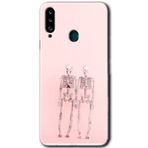 MRCİLETİSİM mrc4405 Yaşayan Çift Kılıf Baskılı Kapak 5D Tam Kaplayan Cam Samsung Galaxy A20s ile uyumlu