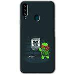 MRCİLETİSİM mrc4503 Kaplumbağa Avcısı Kılıf Baskılı Kapak 5D Tam Kaplayan Cam Samsung Galaxy A20s ile uyumlu