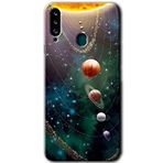 MRCİLETİSİM mrc4603 Cosmos Kılıf Baskılı Kapak 5D Tam Kaplayan Cam Samsung Galaxy A20s ile uyumlu