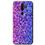 MRCİLETİSİM mrc48080 Pixel Mozaik Kılıf Baskılı Kapak 5D Tam Kaplayan Cam Oppo A9 2020 ile uyumlu
