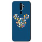 MRCİLETİSİM mrc48130 Mickey Kılıf Baskılı Kapak 5D Tam Kaplayan Cam Oppo A9 2020 ile uyumlu