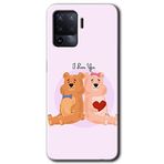 MRCİLETİSİM mrc52498 Sevgili Ayıcık Kılıf Baskılı Kapak 5D Tam Kaplayan Cam Oppo Reno 5 Lite ile uyumlu