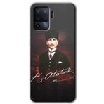 MRCİLETİSİM (mrc53963) Kemal Atatürk Kılıf HD Desen Baskılı Arka Kapak Oppo Reno 5 Lite ile uyumlu
