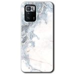 MRCİLETİSİM mrc54196 White Marble Kılıf Baskılı Kapak 5D Tam Kaplayan Cam Poco x3 GT ile uyumlu
