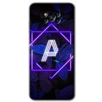 MRCİLETİSİM (mrc5582) Dark Neon Yaprak A Harfi Kılıf Baskılı Kapak Tam Kaplayan Mat Seramik Poco x3 NFC ile uyumlu
