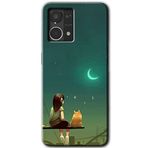 MRCİLETİSİM (mrc56307) Kedili Kız Kılıf HD Desen Baskılı Arka Kapak Oppo Reno 7 4G ile uyumlu