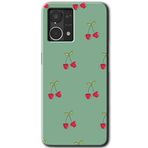 MRCİLETİSİM (mrc56485) Kiraz Berry Kılıf HD Desen Baskılı Arka Kapak Oppo Reno 7 4G ile uyumlu