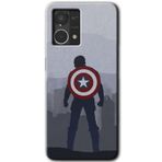 MRCİLETİSİM (mrc56523) Captain Avenger Kılıf HD Desen Baskılı Arka Kapak Oppo Reno 7 4G ile uyumlu