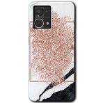 MRCİLETİSİM (mrc56550) Simli Mermer Kılıf HD Desen Baskılı Arka Kapak Oppo Reno 7 4G ile uyumlu