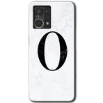 MRCİLETİSİM (mrc56621) Beyaz Mermer Desenli O Harfi Kılıf HD Desen Baskılı Arka Kapak Oppo Reno 7 4G ile uyumlu