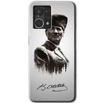 MRCİLETİSİM (mrc56719) Mustafa Kemal Atatürk Kılıf HD Desen Baskılı Arka Kapak Oppo Reno 7 4G ile uyumlu