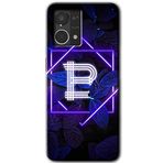 MRCİLETİSİM (mrc56731) Dark Neon Yaprak B Harfi Kılıf HD Desen Baskılı Arka Kapak Oppo Reno 7 4G ile uyumlu