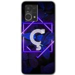 MRCİLETİSİM (mrc56734) Dark Neon Yaprak Ç Harfi Kılıf HD Desen Baskılı Arka Kapak Oppo Reno 7 4G ile uyumlu
