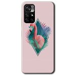 MRCİLETİSİM (mrc58288) Flamingo Kılıf HD Desen Baskılı Arka Kapak+Temperli Cam Poco M4 Pro 5G ile uyumlu