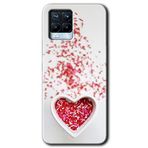 MRCİLETİSİM mrc58291 Kalpli Şekerleme Kılıf Baskılı Kapak 5D Tam Kaplayan Cam Realme 8 Pro ile uyumlu
