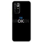 MRCİLETİSİM (mrc58358) Im Broken Kılıf HD Desen Baskılı Arka Kapak+Temperli Cam Poco M4 Pro 5G ile uyumlu