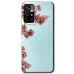 MRCİLETİSİM (mrc58463) Japon Çiçeği Kılıf HD Desen Baskılı Arka Kapak+Temperli Cam Poco M4 Pro 5G ile uyumlu