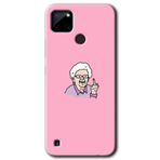 MRCİLETİSİM mrc59825 Bad Grandmother Kılıf Baskılı Kapak 5D Tam Kaplayan Cam Realme C21 ile uyumlu