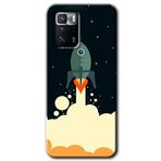 MRCİLETİSİM (mrc61860) Space Smoke Kılıf HD Desen Baskılı Arka Kapak Poco x3 GT ile uyumlu