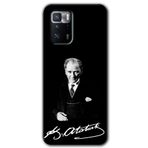 MRCİLETİSİM (mrc62183) Atatürk İmza Kılıf HD Desen Baskılı Arka Kapak Poco x3 GT ile uyumlu