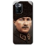 MRCİLETİSİM (mrc62192) Başkomutan Atatürk Kılıf HD Desen Baskılı Arka Kapak Poco x3 GT ile uyumlu